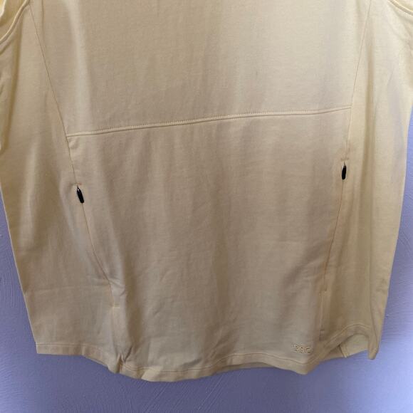 DSG Men's Yellow Crewneck Basic Tank Front Kangaroo Two Zipper Pocket Small NWOT - Picture 4 of 9